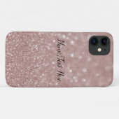 Achtergrondnaam roos Gold Glitter Sparkle Pattern Case-Mate iPhone Case (Achterkant (horizontaal))