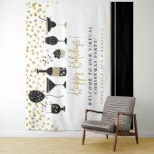 Achtergrondnamen voor virtueel feest met feestdage wandkleed (In situ)