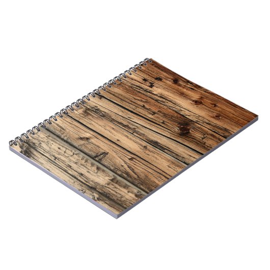 Achtergrondnotitie van oude eikenhout notitieboek (Linkerzijde)