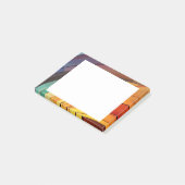 Achtergrondontwerp in regenboogkleuren post-it® notes (Schuin)