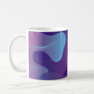 Achtergrondontwerp kleurverloop. Abstracte geometr Koffiemok