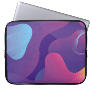 Achtergrondontwerp kleurverloop. Abstracte geometr Laptop Sleeve