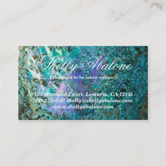 Achtergrondontwerp van balone zee shell 2 visitekaartje (Voorkant)