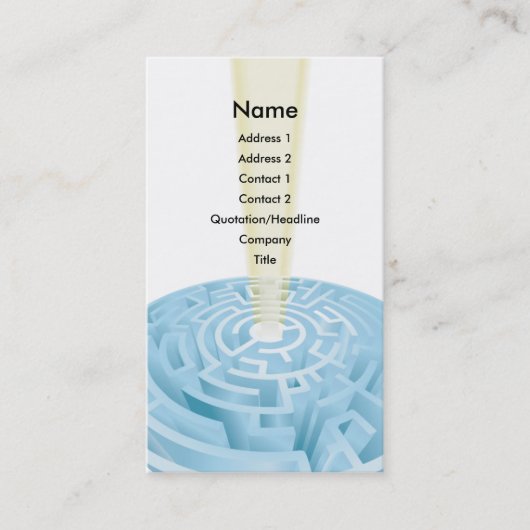 Achtergrondontwerp van visitekaartje Maze (Voorkant)