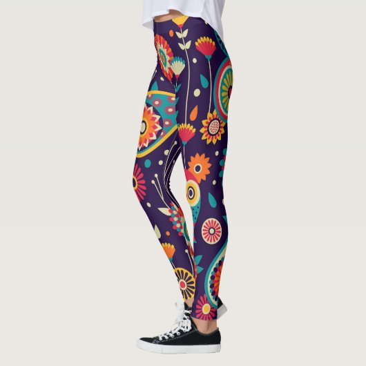 Achtergrondontwerp voor Vibrant Owl Leggings (Links)