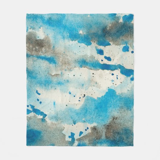 Achtergrondontwerp waterverf fleece deken (Voorkant)