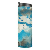 Achtergrondontwerp waterverf thermosbeker (Geroteerd rechts)