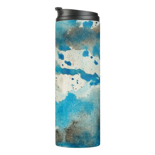 Achtergrondontwerp waterverf thermosbeker (Geroteerd rechts)
