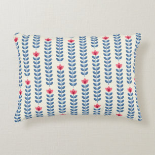 Achtergrondpapier - floreel patroon met abstract s accent kussen