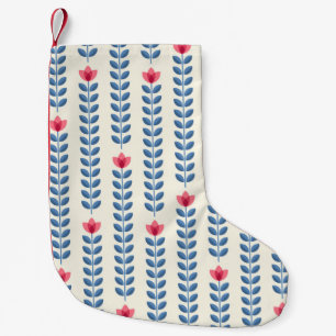 Achtergrondpapier - floreel patroon met abstract s kleine kerstsok
