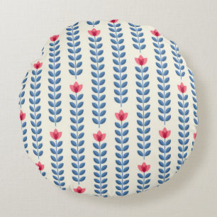 Achtergrondpapier - floreel patroon met abstract s rond kussen