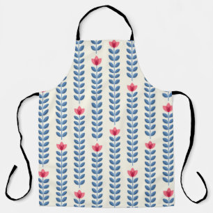 Achtergrondpapier - floreel patroon met abstract s schort