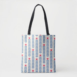 Achtergrondpapier - floreel patroon met abstract s tote bag