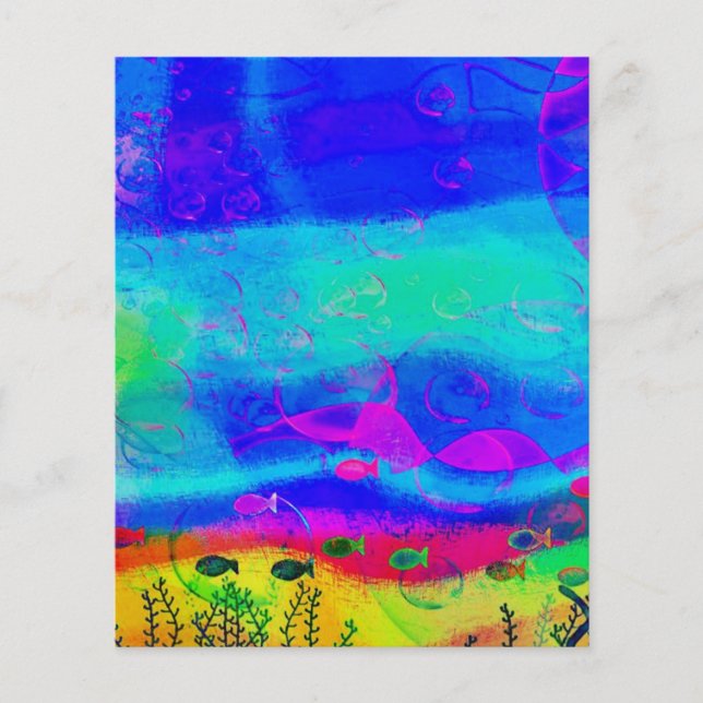 Achtergrondpapier oceaanbodem scrapbook (Voorkant)