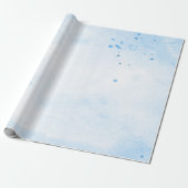 Achtergrondpapier voor blauwe waterverf cadeaupapier (Uitgerold)