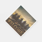 Achtergrondpapier voor cowboys Riding Range Mounta Servet (Hoek)