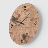 Achtergrondpapier voor Frans land Roosters Afdrukk Grote Klok (Hoek)