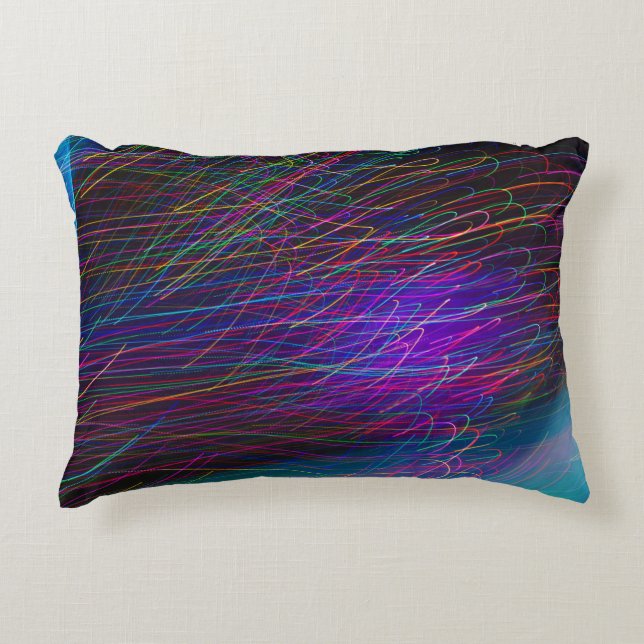 Achtergrondpapier voor rode en groene lijnen accent kussen (Voorkant)