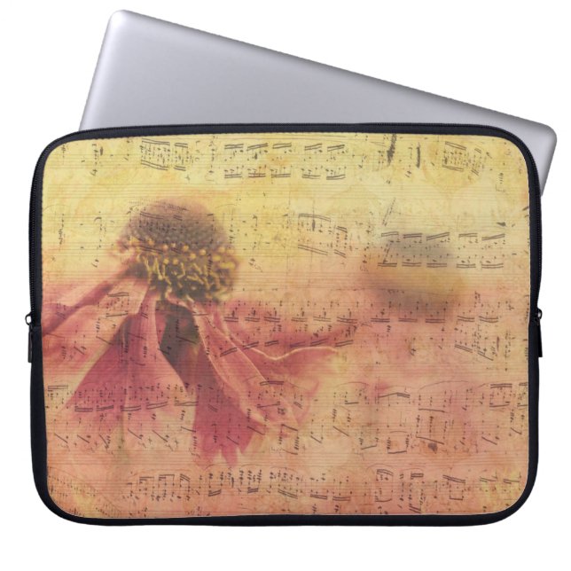 Achtergrondpapier voor textuur bloesem laptop sleeve (Voorkant)