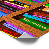 Achtergrondpatroon bibliotheek boekbalk voor lezer poster (Hoek)