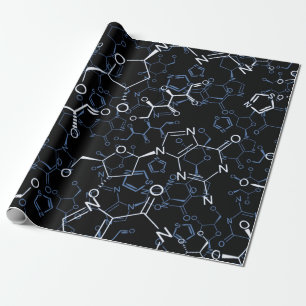 Achtergrondpatroon chemiesymbolen cadeaupapier