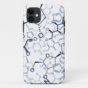Achtergrondpatroon chemiesymbolen iPhone 11 hoesje