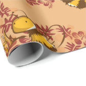 Achtergrondpatroon Cute bee Cadeaupapier (Rol Hoek)