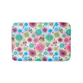 Achtergrondpatroon Cute flower owl Badmat (Voorkant)