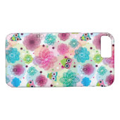 Achtergrondpatroon Cute flower owl Case-Mate iPhone Case (Achterkant (Horizontaal))
