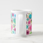 Achtergrondpatroon Cute flower owl Grote Koffiekop (Achterkant)