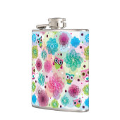 Achtergrondpatroon Cute flower owl Heupfles (Links)