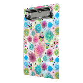 Achtergrondpatroon Cute flower owl Mini Klembord (Angled2)