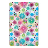 Achtergrondpatroon Cute flower owl Mini Klembord (Achterkant)