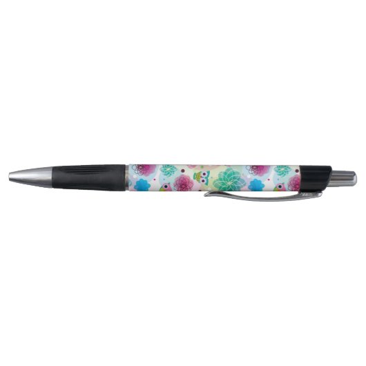 Achtergrondpatroon Cute flower owl Pen (Bodem)
