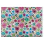 Achtergrondpatroon Cute flower owl Snijplank (Voorkant)