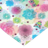 Achtergrondpatroon Cute flower owl Tafelkleed (Gekanteld)