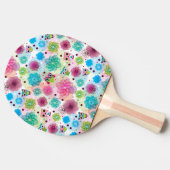 Achtergrondpatroon Cute flower owl Tafeltennisbatje (Zijkant)