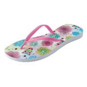 Achtergrondpatroon Cute flower owl Teenslippers (Schuin)