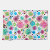 Achtergrondpatroon Cute flower owl Theedoek (Horizontaal)