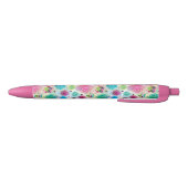 Achtergrondpatroon Cute flower owl Zwarte Inkt Pen (Bodem)