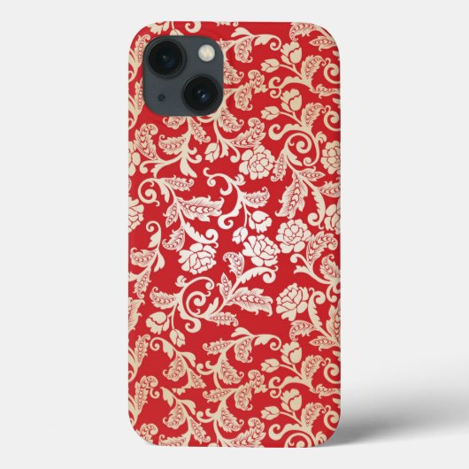 Achtergrondpatroon Damasflorale achtergrond Case-Mate iPhone Case (Achterkant)