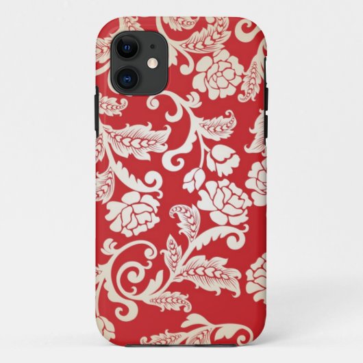 Achtergrondpatroon Damasflorale achtergrond Case-Mate iPhone Case (Achterkant)