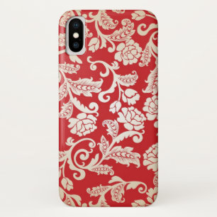 Achtergrondpatroon Damasflorale achtergrond Case-Mate iPhone Case