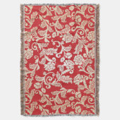 Achtergrondpatroon Damasflorale achtergrond Deken (Voorkant Verticaal)