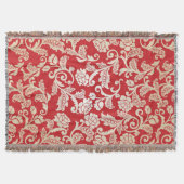 Achtergrondpatroon Damasflorale achtergrond Deken (Voorkant)