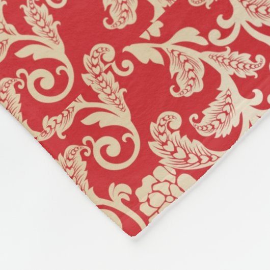 Achtergrondpatroon Damasflorale achtergrond Fleece Deken (Hoek)
