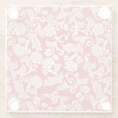 Achtergrondpatroon Damasflorale achtergrond Glazen Onderzetter (Achterkant)