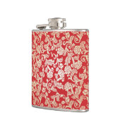 Achtergrondpatroon Damasflorale achtergrond Heupfles (Links)