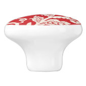 Achtergrondpatroon Damasflorale achtergrond Keramische Knop (Zijkant)