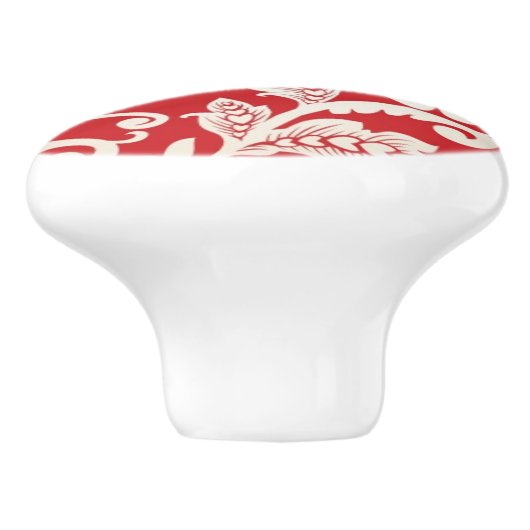 Achtergrondpatroon Damasflorale achtergrond Keramische Knop (Zijkant)